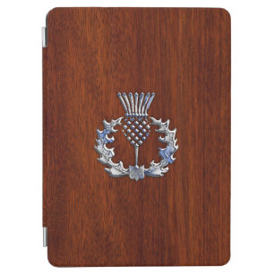 Rich Mahogany Wood Scottish Thistle Print iPad Air Hülle