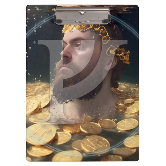 Rich Man Rune Clipboard |Feoh Fehu Viking Anglo Klemmbrett (Vorderseite)