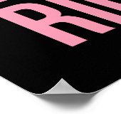 Rich Money Quotes Poster Pink Black (Ecke)