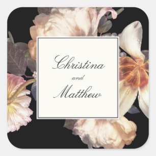 Rich Moody Floral Gastgeschenk Hochzeit Sticker mi