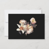 Rich Moody Floral Wedding RSVP Karte (Rückseite)