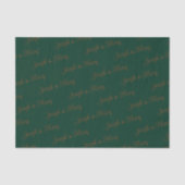 Rich Nature Inspired Pine Green & Walnut Wedding  Seidenpapier (Vorderseite)