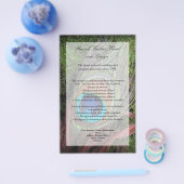 Rich Peacock Feather mit grünem Moss Flyer (Einzeln)