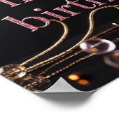 Rich Pink Blush luxuriös elegant extravagant Poster (Ecke)