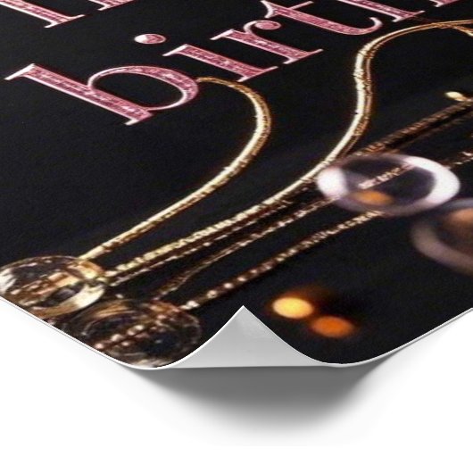 Rich Pink Blush luxuriös elegant extravagant Poster (Ecke)