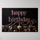 Rich Pink Blush luxuriös elegant extravagant Poster (Vorne)