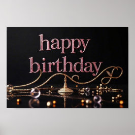 Rich Pink Blush luxuriös elegant extravagant Poster