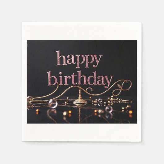 Rich Pink Blush luxuriös elegant extravagant Serviette (Vorderseite)