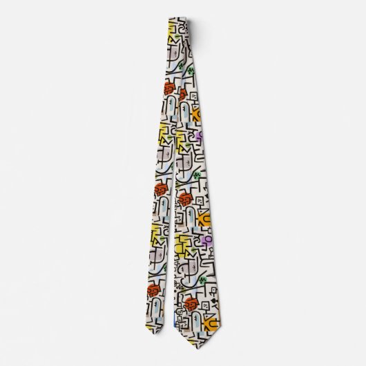 Rich Port Neck Tie mit Paul Klee Masterpiece Krawatte (Rückseite)