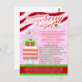 Rich Recipes SUMPTUOUS STRAWBERRY ANGEL Postkarte (Vorne/Hinten)