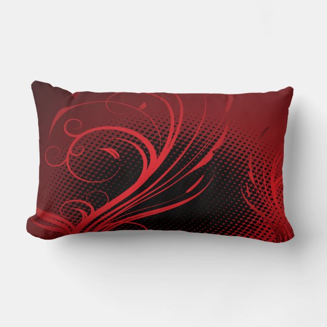 Rich Red Abstrakt American MoJo Pillow Lendenkissen (Vorderseite)