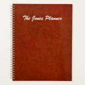 Rich Red Abstrakt Textrahmen Planer (Vorderseite)