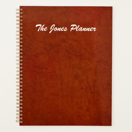 Rich Red Abstrakt Textrahmen Planer (Vorderseite)