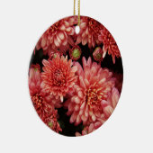 Rich Red Chrysanthemas Keramikornament (Rechts)