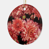 Rich Red Chrysanthemas Keramikornament (Links)