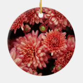 Rich Red Chrysanthemas Keramikornament (Hinten)