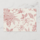 Rich Red French Floral Toile Begleitkarte (Rückseite)