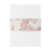 Rich Red French Floral Toile Einladungsbanderole (Rückseitenbeispiel)