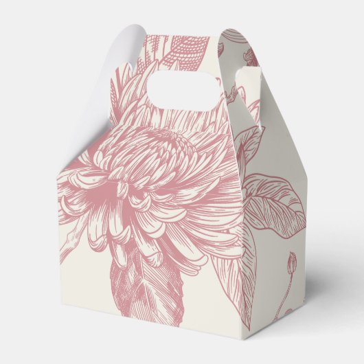 Rich Red French Floral Toile Geschenkschachtel (Rückseite)