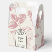 Rich Red French Floral Toile Geschenkschachtel (Geöffnet)