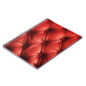 Rich Red Leather: Luxury Textured Detail Notizblock (Linke Seite)