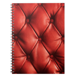 Rich Red Leather: Luxury Textured Detail Notizblock