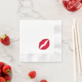 Rich Red Lipstick Kiss Stain Serviette (Beispiel)