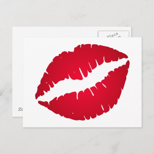 Rich Red Lipstick Postkarte (Vorne/Hinten)