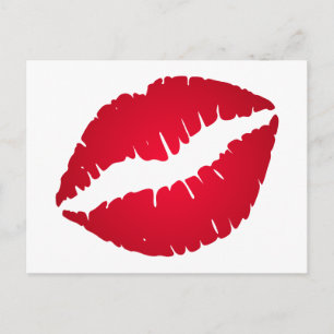 Rich Red Lipstick Postkarte