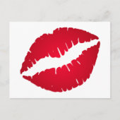 Rich Red Lipstick Postkarte (Vorderseite)