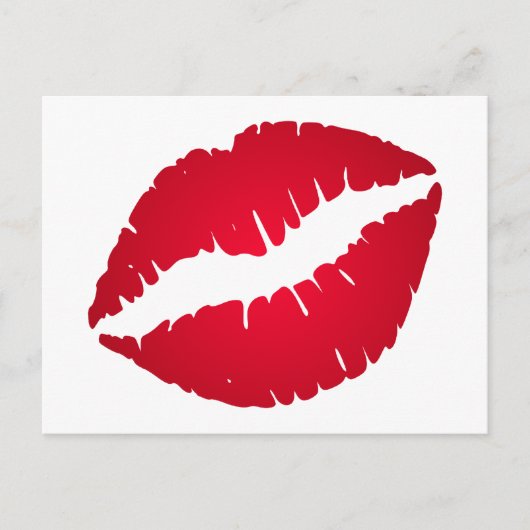 Rich Red Lipstick Postkarte (Vorderseite)