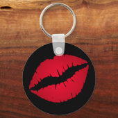 Rich Red Ombre Lipstick Black Schlüsselanhänger (Vorderseite)