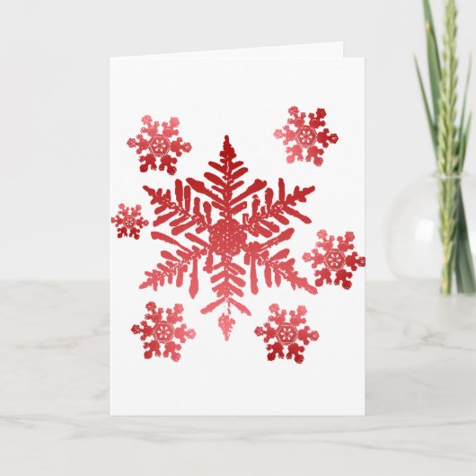 Rich Red Snowflakes Weihnachten (Vorderseite)