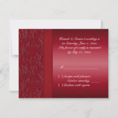 Rich Red Wedding RSVP Karte (Rückseite)
