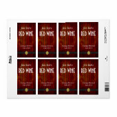 Rich Red Zuhause Made Wine Labels (Vorne)