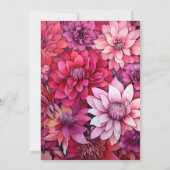 Rich Reds Blumenwinters Wedding Einladung (Rückseite)