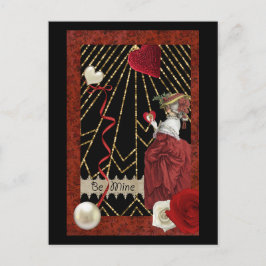 Rich Reds Marie Antoinette Fashion Valentine Feiertagspostkarte