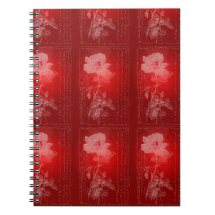 Rich Rote Rose Notebook Notizblock