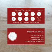 RICH SANGRIA RED LOYALTY CARD 10 BUSINESS LOGO