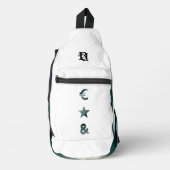 RICH Sling Bag Trend Abstrakt Schwarz-weiß grün (Vorderseite)