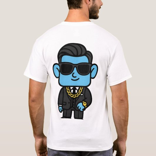 Rich Smilo T-shirt - Luxury Blue character design (Rückseite)
