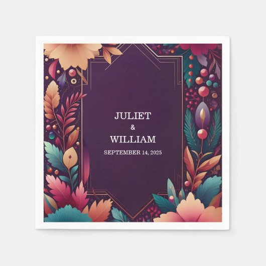 Rich Soft Aquamarin Fall Gem Bold Jewel Tone Weddi Serviette (Vorderseite)