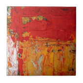 Rich texturierte Red Yellow Abstrakt Fliese (Vorderseite)
