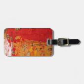 Rich texturierte Red Yellow Abstrakt Gepäckanhänger (Vorderseite horizontal)