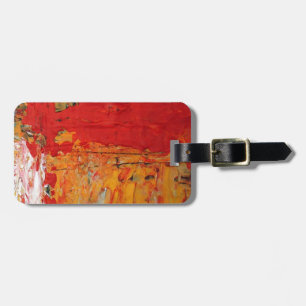 Rich texturierte Red Yellow Abstrakt Gepäckanhänger