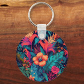 Rich tropisches Muster Schlüsselanhänger (Vorderseite)