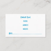 Rich Turquoise Business Cards Visitenkarte (Rückseite)