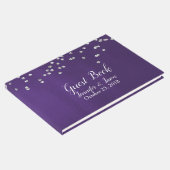 Rich Ultra Violet mit Glitzern Wedding Guest Book Gästebuch (Ecke)