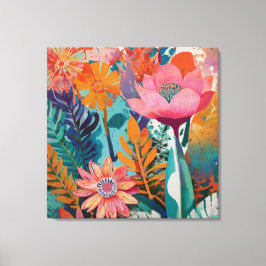 Rich und lebendig florales Acryl, fett botanisch Leinwanddruck