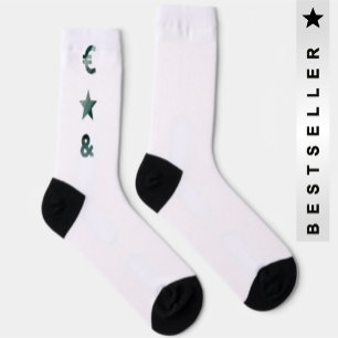 RICH Unisex Socken Trend Abstrakt Schwarz-weiß Gre